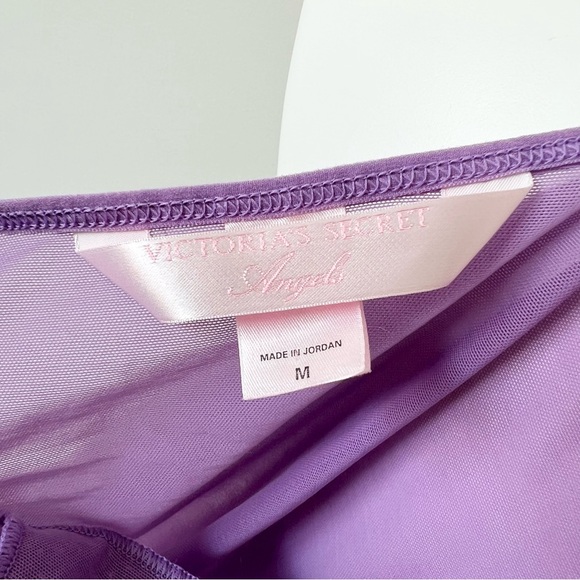 Victoria’s Secret Angels Purple Mesh Slip Nighty M - Picture 8 of 9